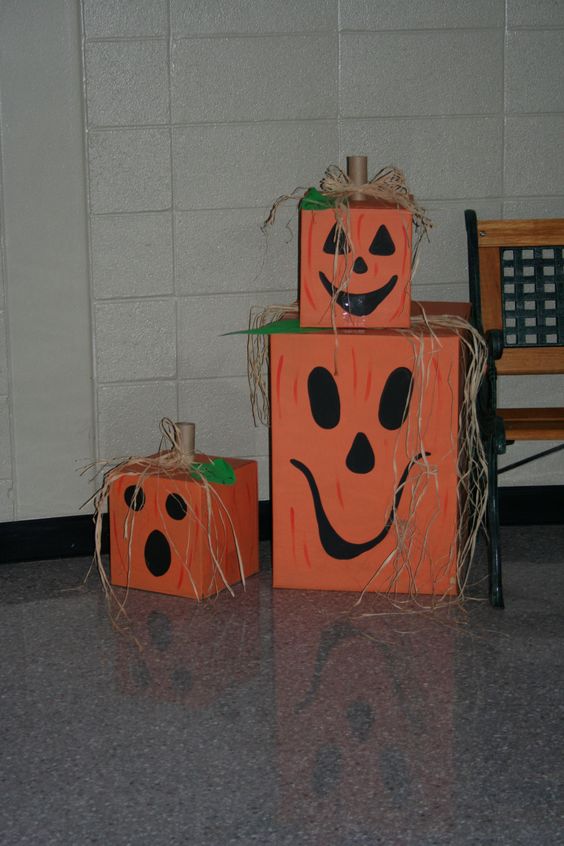 Halloween Decoration Craft Using Cardboard Boxes