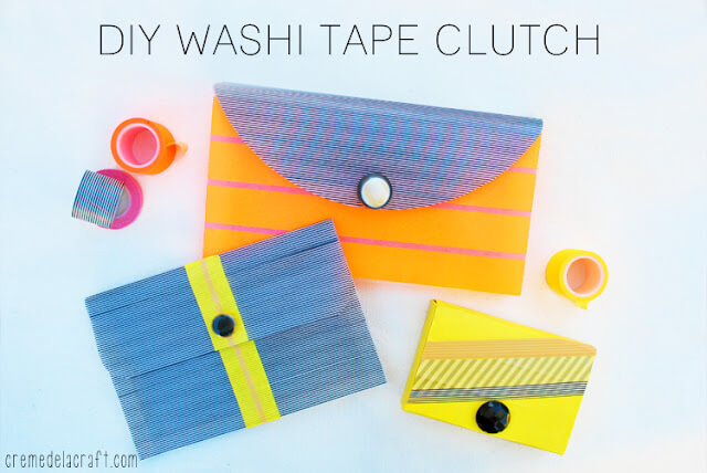 Handmade Washi Tape Clutch Craft Project Idea For Kids