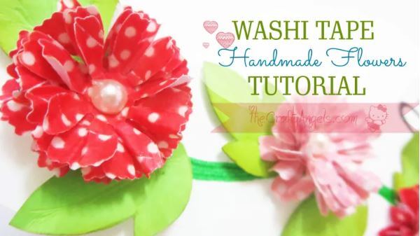 Handmade Flower Craft Tutorial With Washi Tape For Kids