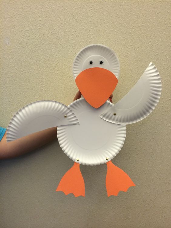 Handmade Goose Paper Plate Craft Idea For Kids