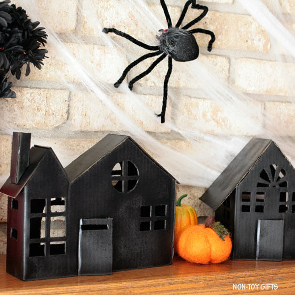 Halloween Haunted House Cardboard Craft Idea For Kids