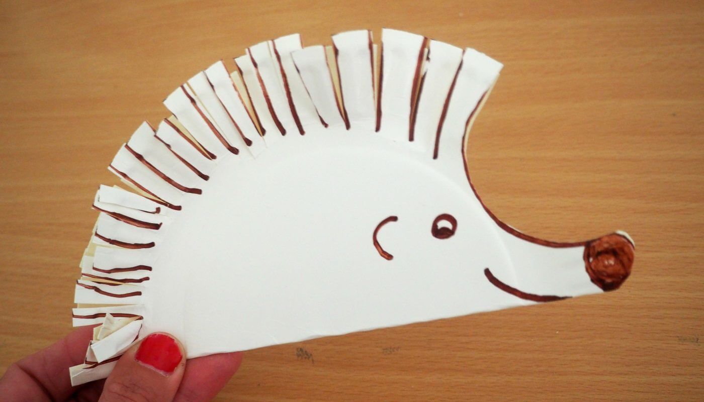 Hedgehog Paper Plate Craft Idea
