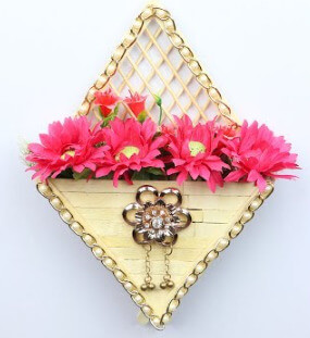 Home Decoration Flower Case With Popsicle Sticks