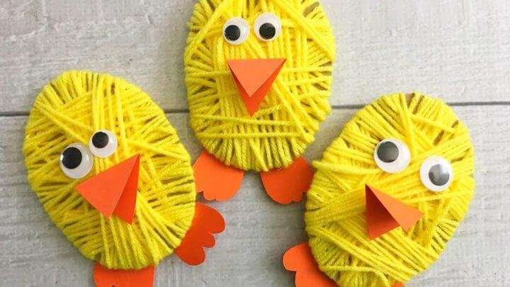 How To Make Chicken Yarn Craft Out Of Cardboard