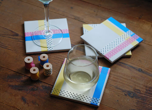 How To Make Coasters Decorate Using Washi tape