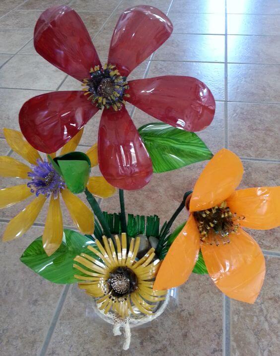 How To Make Flower Craft Out Of Plastic Coke Bottles