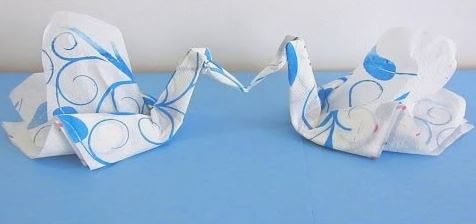 How To Make Swan Origami Craft Out Of Tissue Paper
