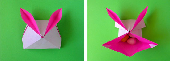 Origami Easter Bunny Container Craft Ideas That Kids Can Make