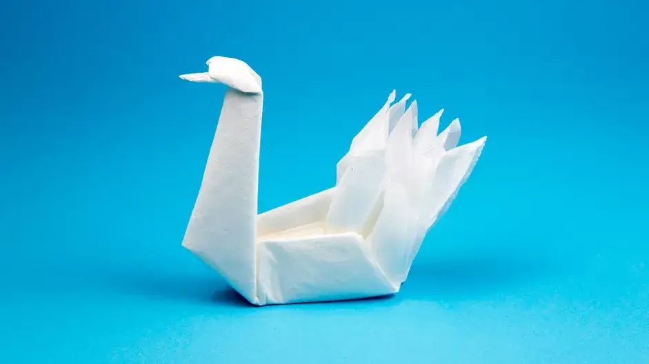 Easy Origami Napkin Swan Craft Ideas Using Tissue Paper 