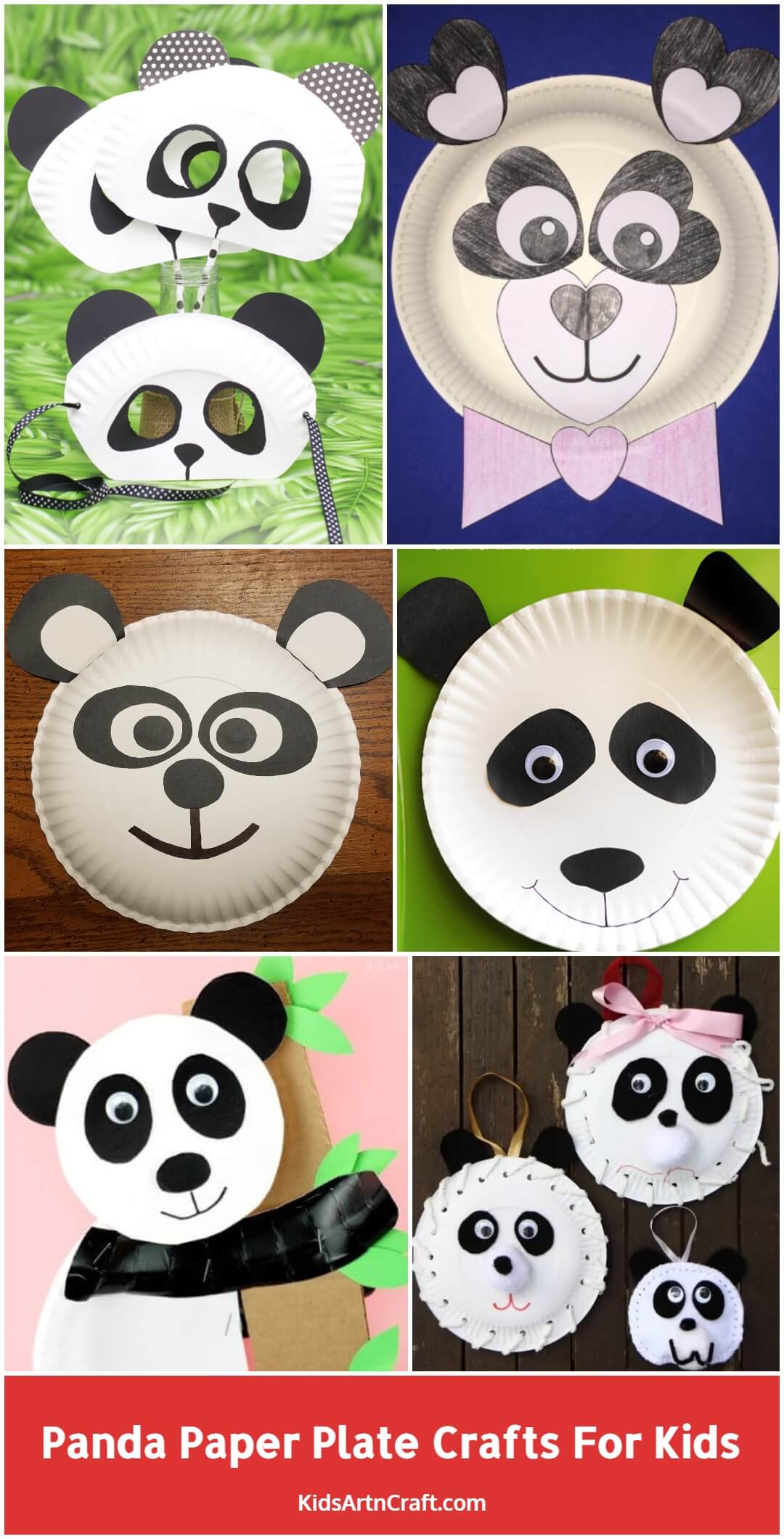 Panda Paper Plate Crafts for Kids
