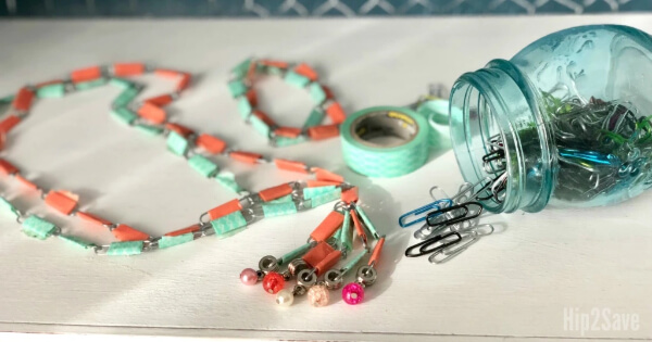 Paper Clip Jewelry Craft Using Duct Tape