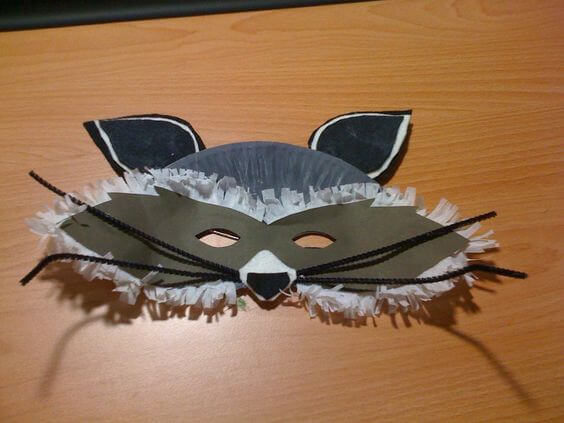 Raccoon Paper Plate Crafts For Kids Paper Plate Raccoon Mask Craft Idea