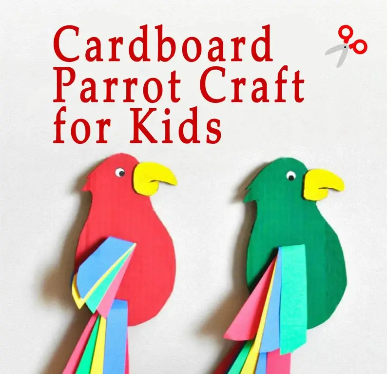 Parrot Cardboard Craft For Kids Parrot Bird Craft Idea Using Cardboard