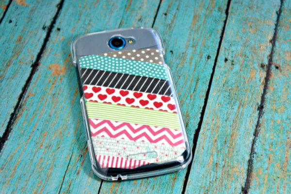 Phone Case Craft Project Idea With Washi Tape