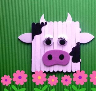 Popsicle Stick Cow Crafts For Kids
