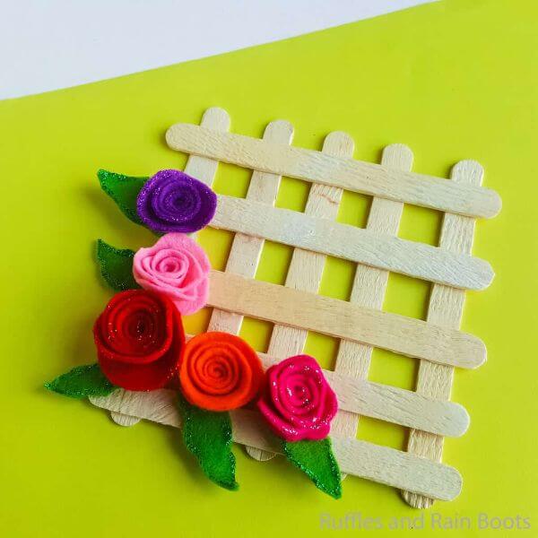Popsicle Stick Wreath Craft