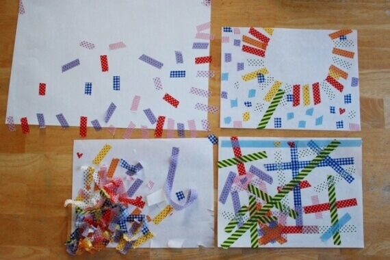 Printed Masking Tape Art & Craft Ideas For Toddlers