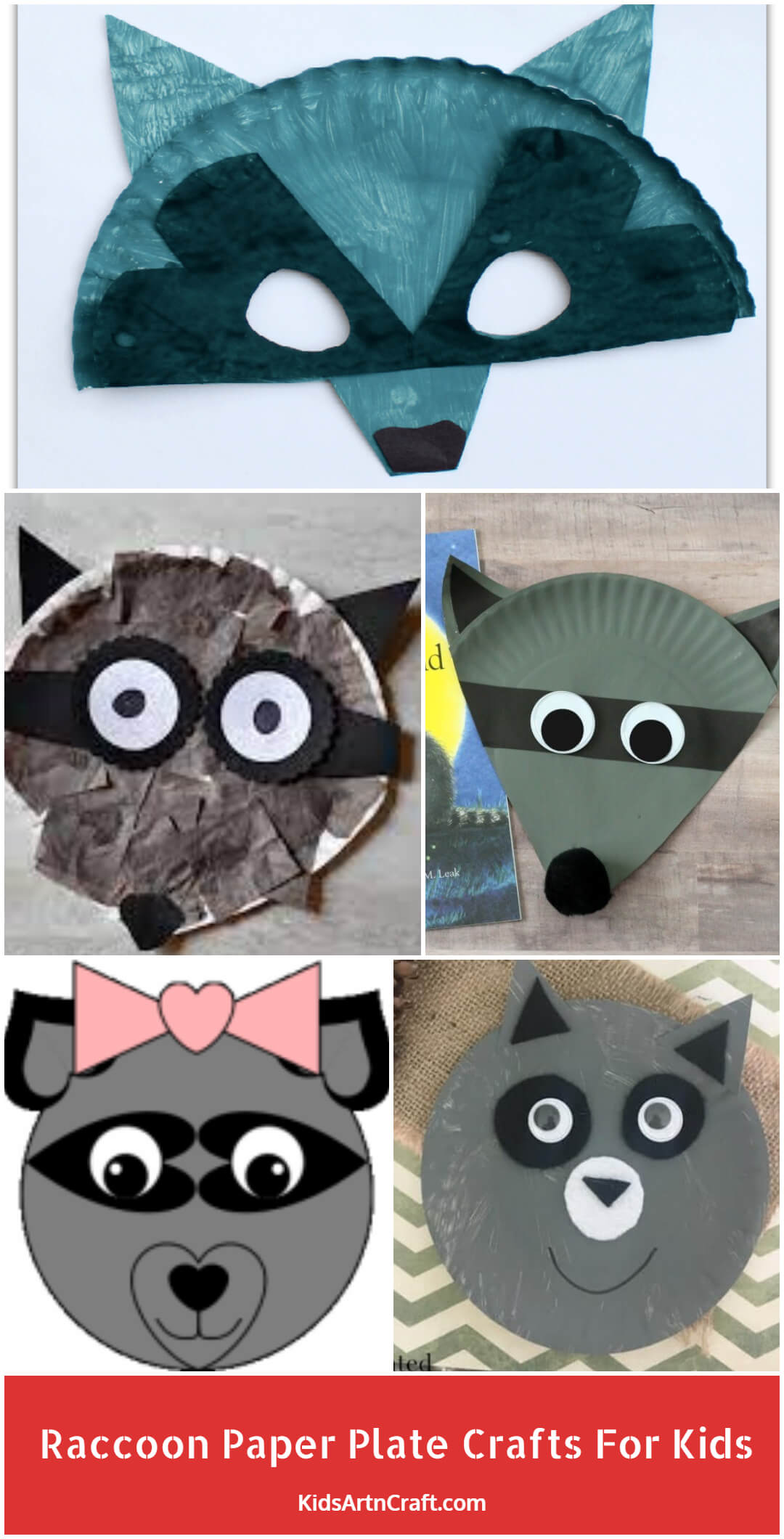 Raccoon Paper Plate Crafts For Kids