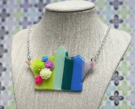 Rainbow Royalty Necklace Craft Idea