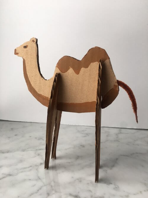Recycled Cardboard Camel Zoo Animal Craft