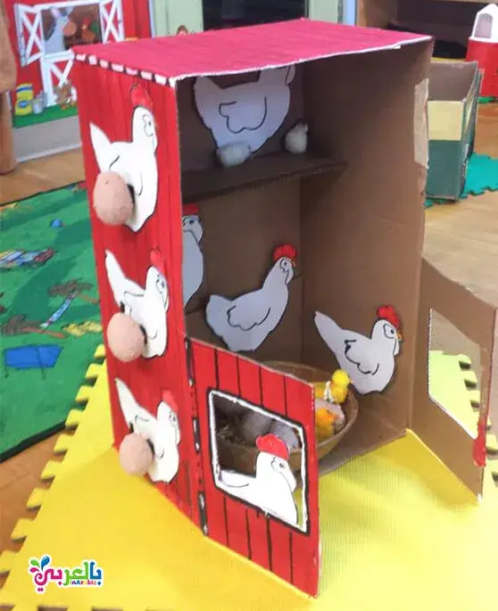  Recycled Chicken Craft Using Cardboard