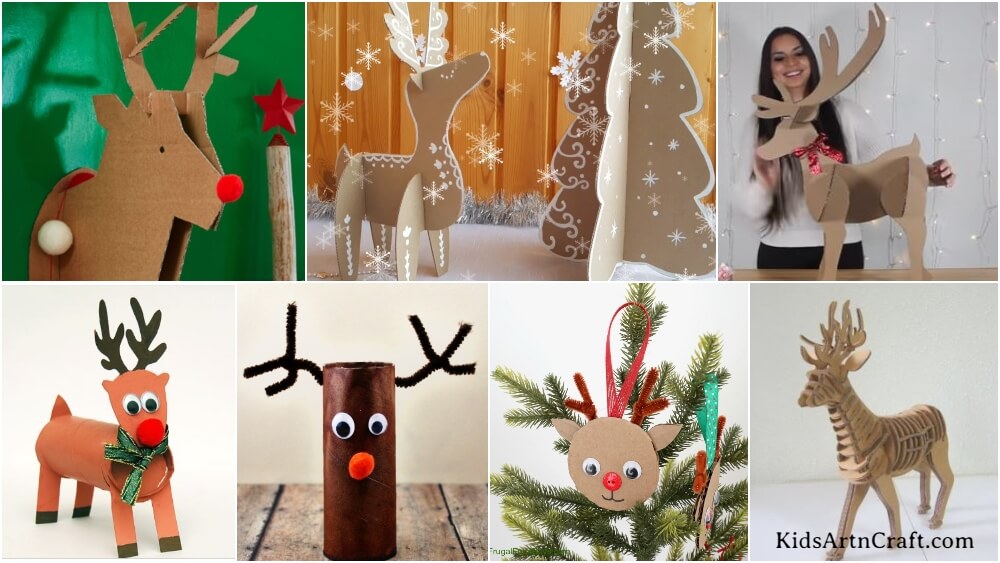 Reindeer Cardboard Crafts For Kids