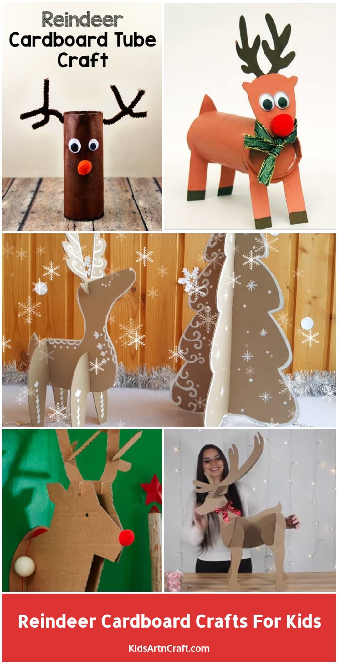 Reindeer Cardboard Crafts For Kids