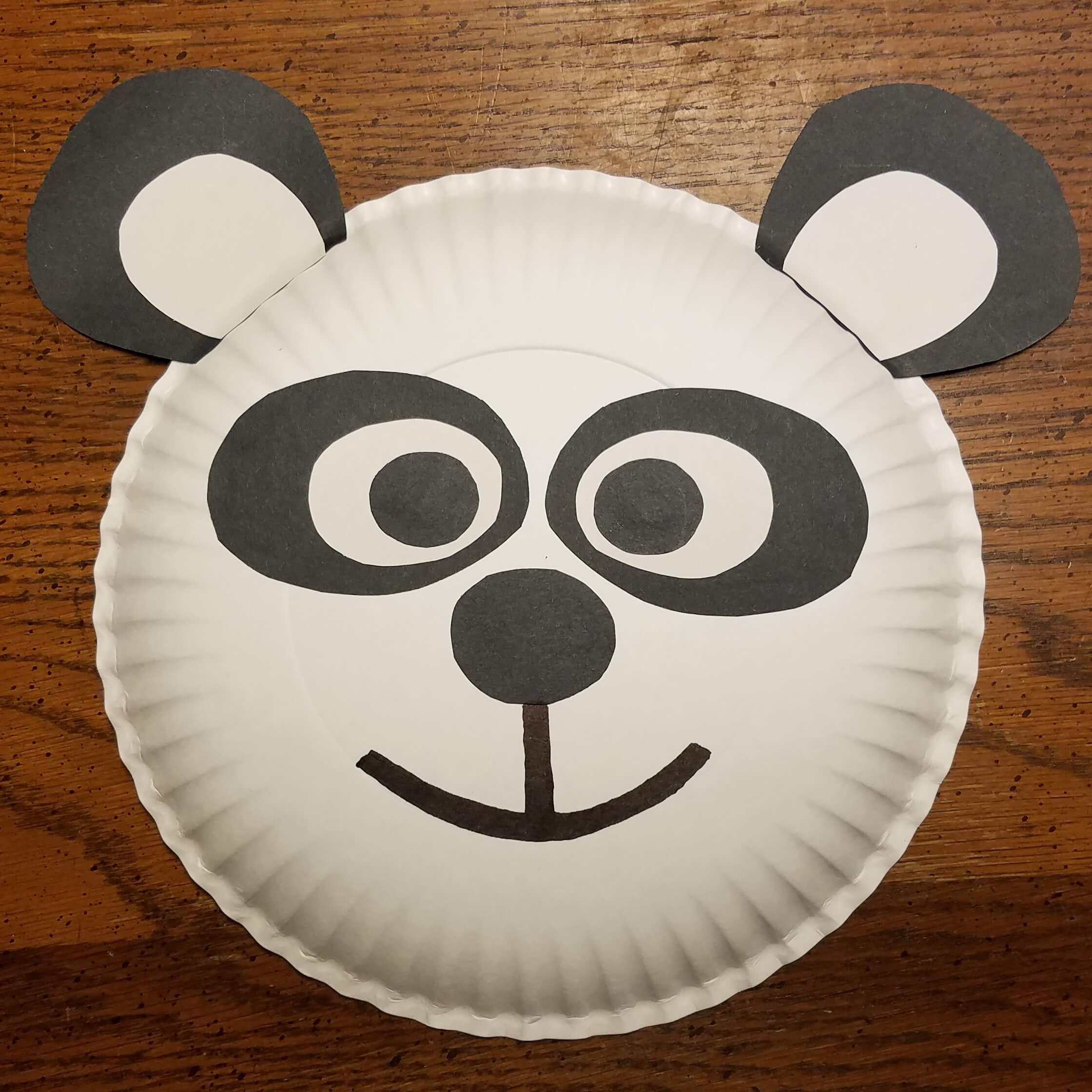 Simple Panda Craft With Paper Plate