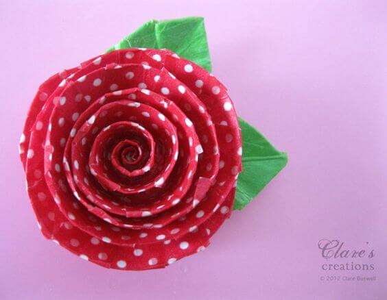 Spiral Washi Tape Flower Craft Idea For Kids
