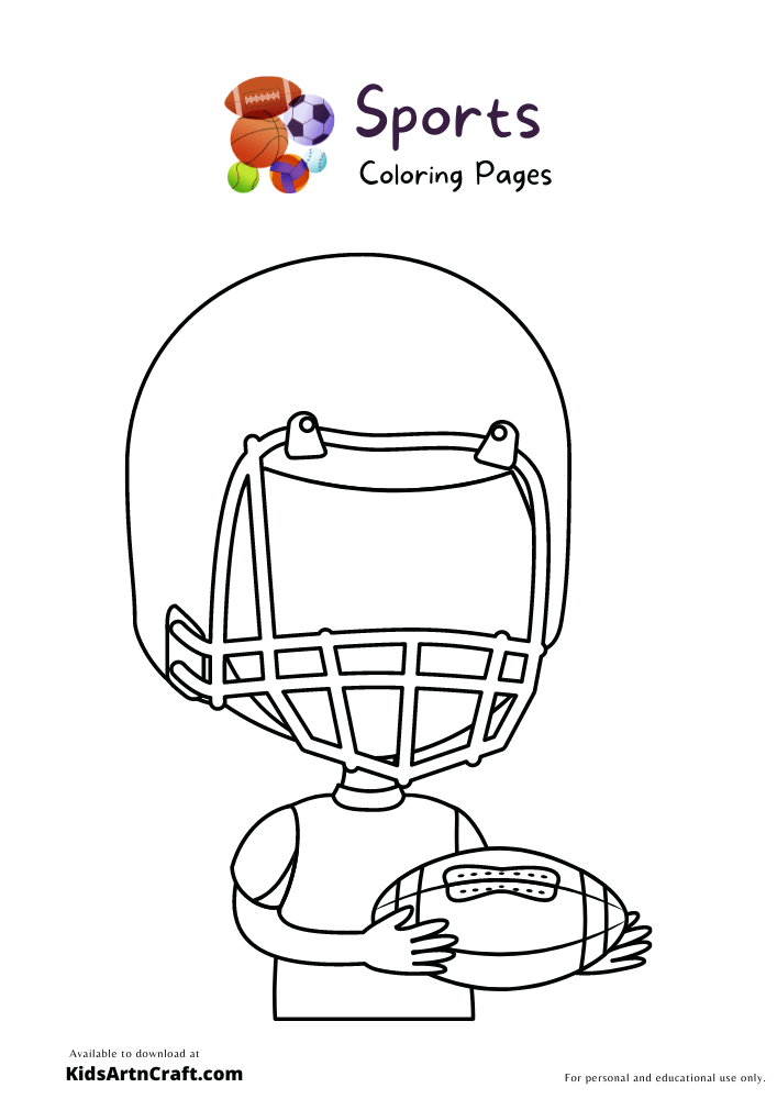 Sports Coloring Pages For Kids - 1