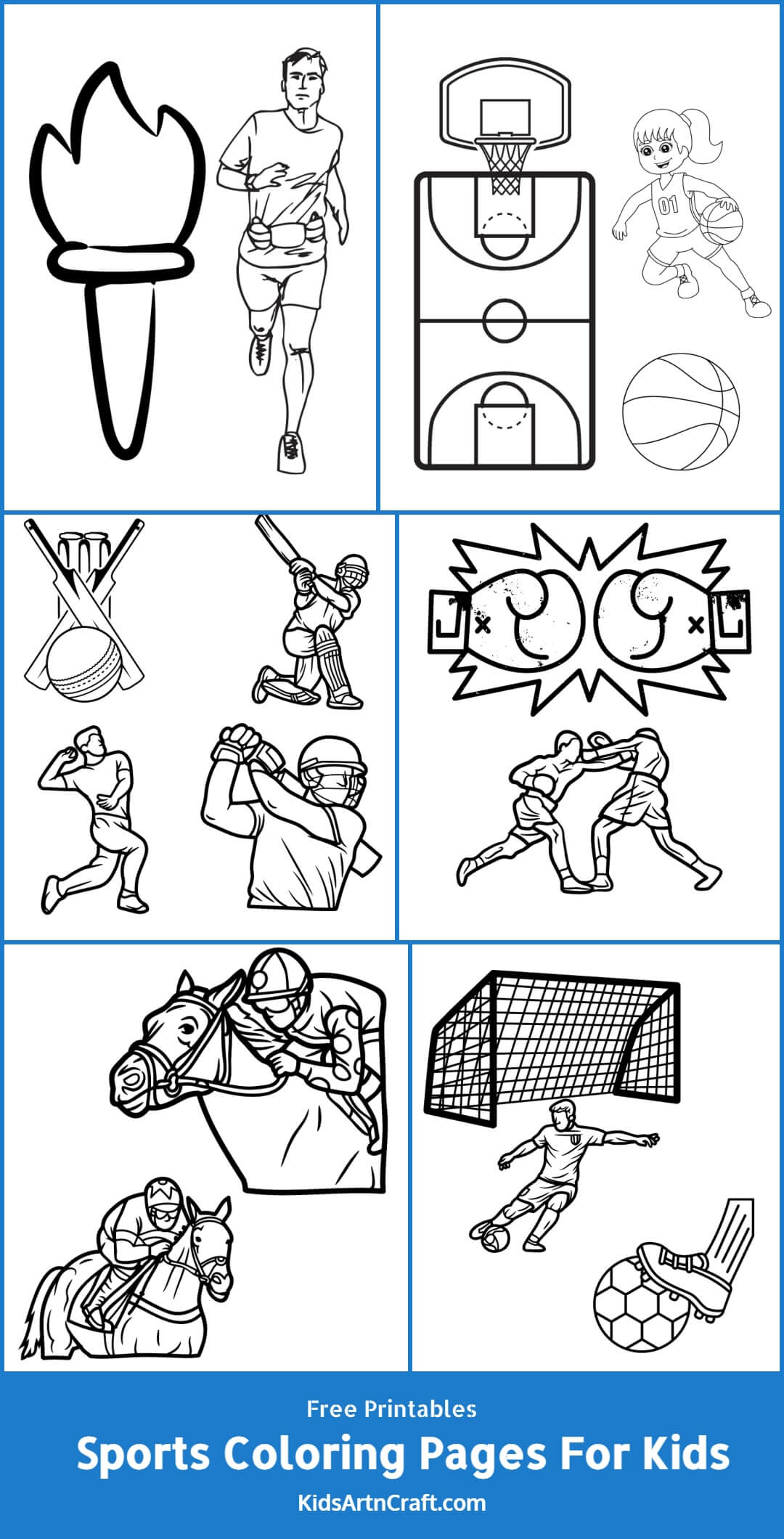 Sports Coloring Pages For Kids – Free Printables