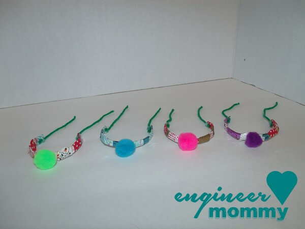 Super Simple Washi Tape Bracelets Craft With Pom Pom