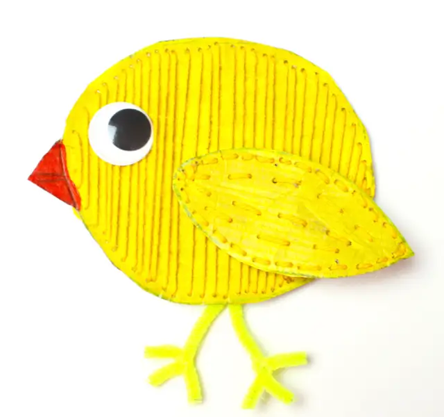 Chicken Cardboard Crafts Sweet Little Cardboard Chicken Craft For Kindergartners