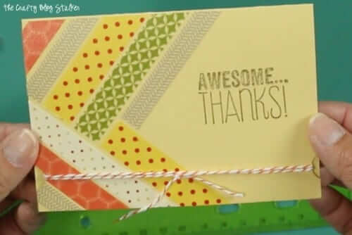 Thankyou Card Tutorial Using Washi Tape & Paper