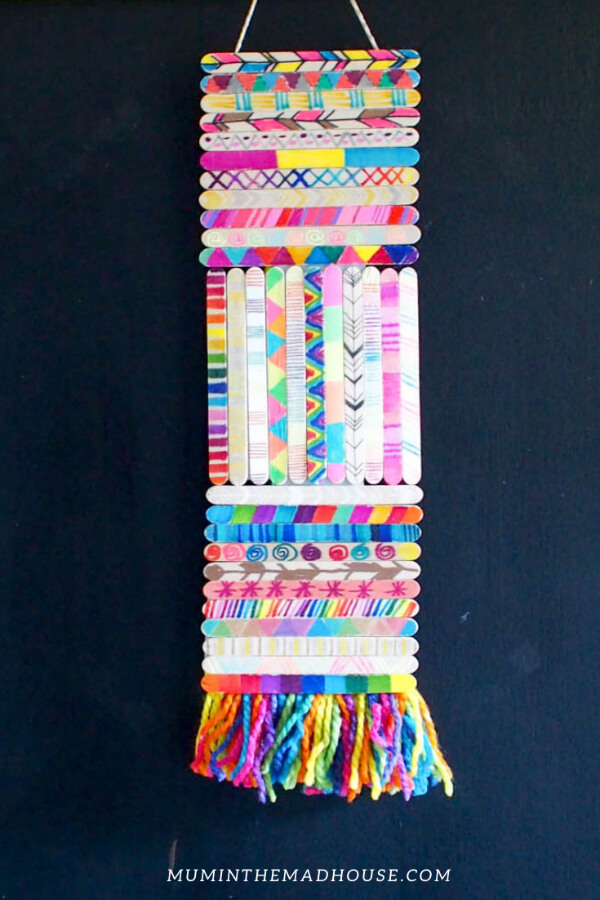 The Popsicle Stick Decoration Wall Craft Ideas For Home