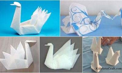 Tissue Paper Swan Ideas - Easy Origami