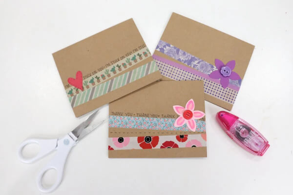 Very Easy Washi Tape Cards Project Ideas For Kindergartners