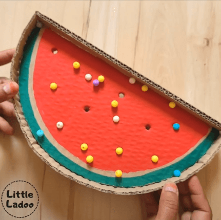 Watermelon Cardboard Game Crafts W is For Watermelon Puzzle Game Craft Template Using Cardboard