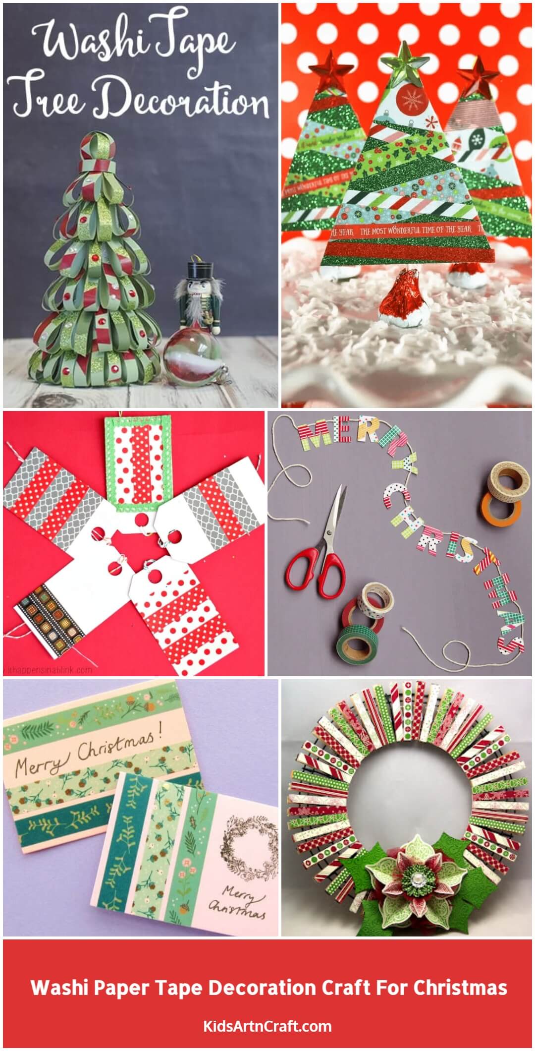 Washi Paper Tape Decoration Craft For Christmas