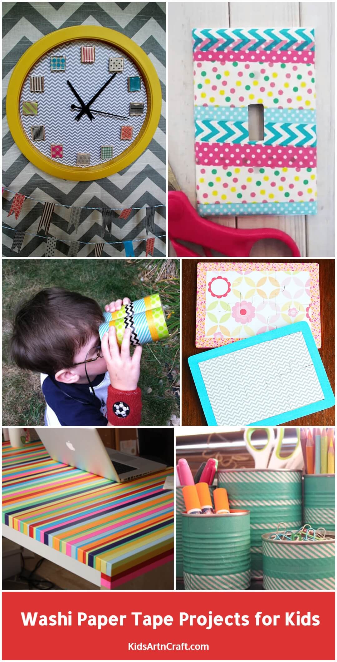 Washi Paper Tape Projects For Kids
