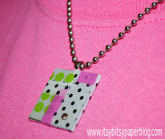 Washi Tape Necklace Craft Activity For Kids