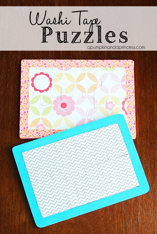 Washi Tape Puzzles Craft Project Idea For Kids