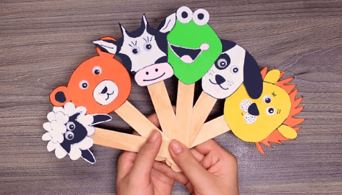 Adorable Animal Face Popsicle Stick Craft