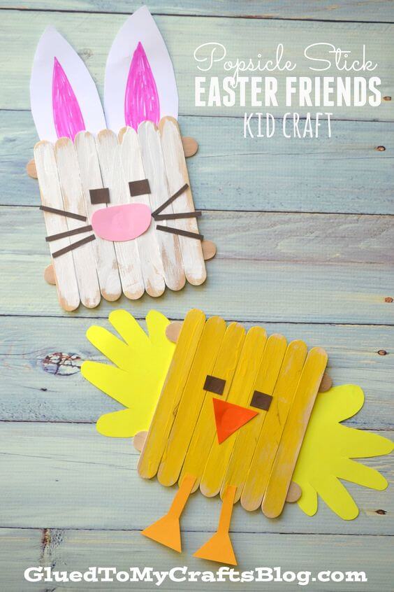 Attractive Popsicle Stick Easter Craft