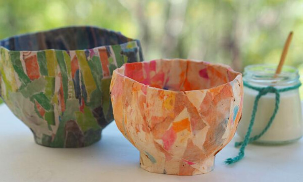 Beautiful Paper Mache Bowl Craft Idea