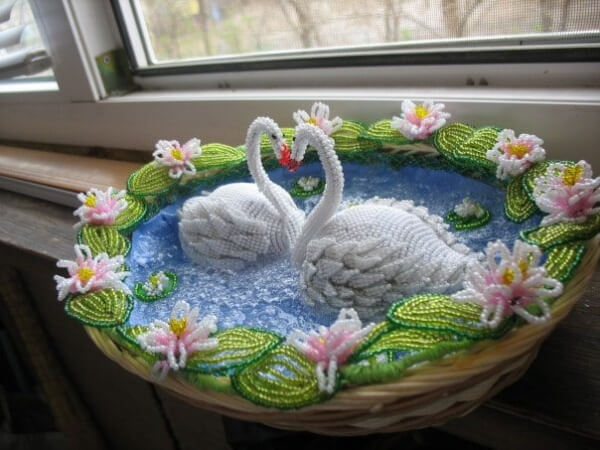 Beautiful Swan Craft Idea Using Beads