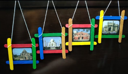 Colorful Hanging Photo Frame Decoration Craft For Home