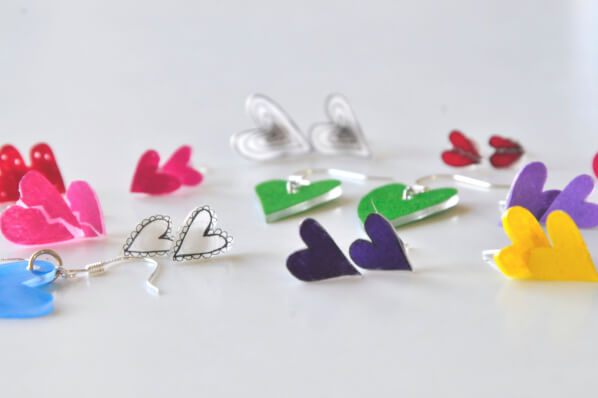  Colorful Hearty Earring Sets Craft Ideas For Valentines