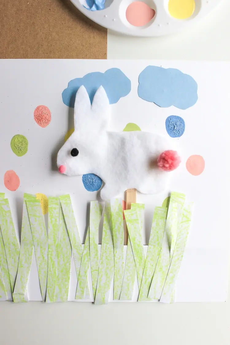 Creative Bunny Popsicle Stick Easter Craft For Kids