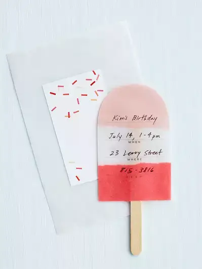 Creative Party Invitation Cards With Popsicle Sticks